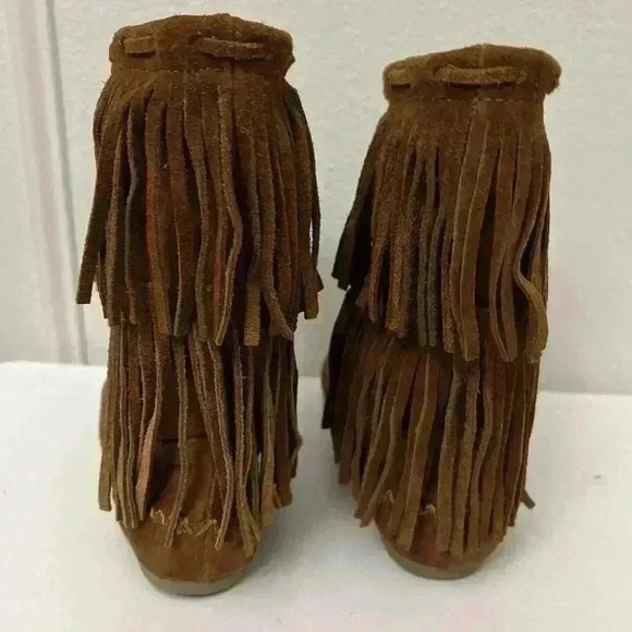 Mossimo Suede Leather Mid Calf Moccasin Boots - Picture 6 of 8